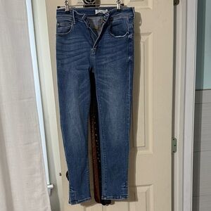 Risen cropped jeans